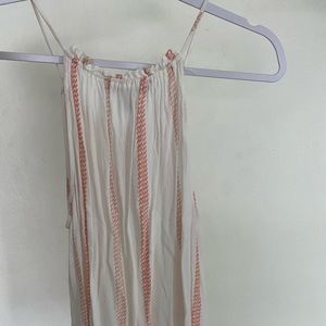 Pink/ white print top